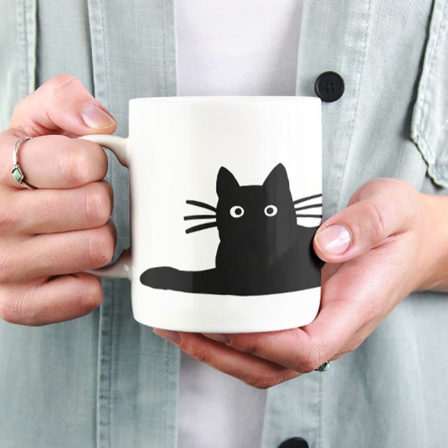 Taza De Café Guay Black Kitty Cat Purrfect Feline Lover (Subido por el creador)