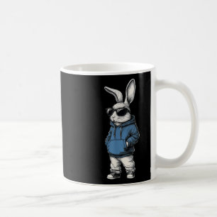 Taza De Café Guay Bunny Face Sungles Rabbit Feliz Día de Pascua