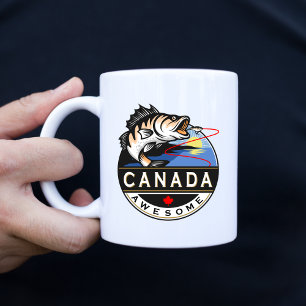 Taza De Café Guay Canadá asombroso Escudo de pesca al aire libr