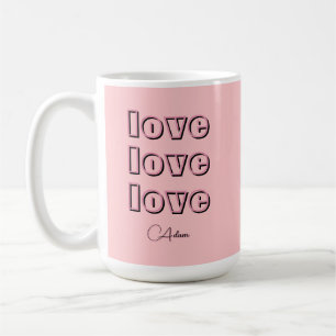Taza De Café Guay Candy Pink Clean 3 x Amor   Pastel Rosa
