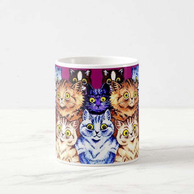 Taza De Café Guay Cats Mug por Louis Wain (Centro)