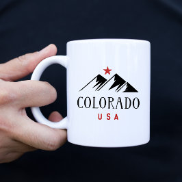 Taza De Café Guay Colorado USA Mountains con color de luz de la