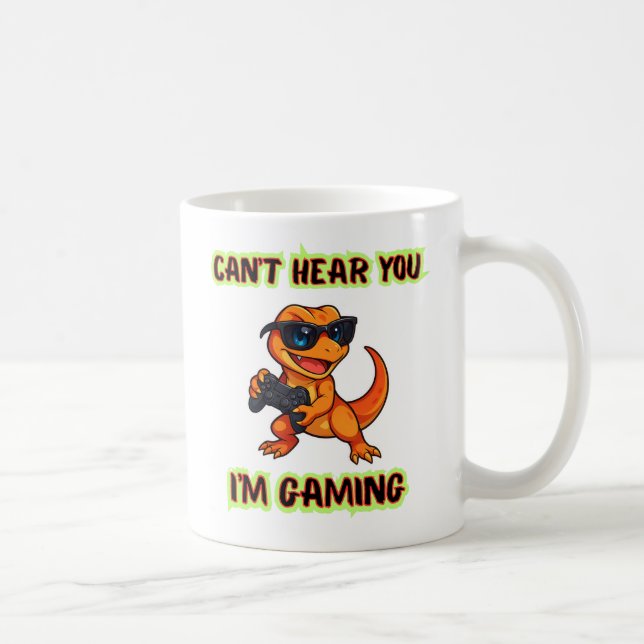 Taza De Café Guay Dinosaur Gamer (Derecha)