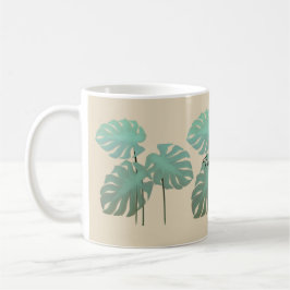Taza De Café Guay Funky Tropical Leaf Añadir nombre Mug