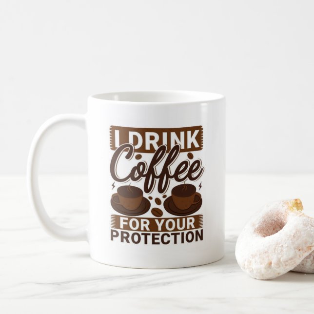 Taza De Café Guay Funny Coffee Lover Saying (Con donut)