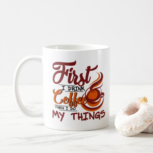 Taza De Café Guay Funny Coffee Lover Saying (Con donut)