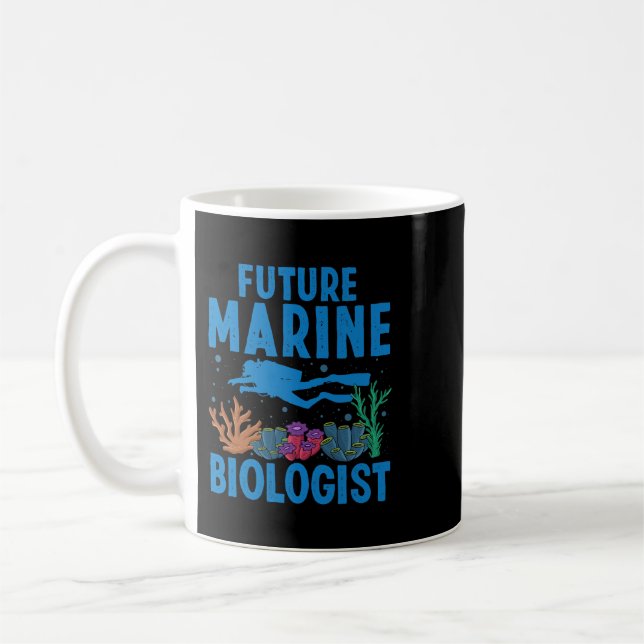 Taza De Café Guay Futuro Biólogo Marino Para Hombres Mujeres Ma (Izquierda)