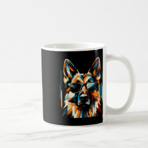 Taza De Café Guay German Shepherd Dog Cubism Art Style Christma