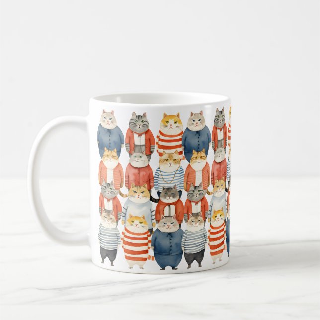 Taza De Café Guay Hipster Cats (Izquierda)
