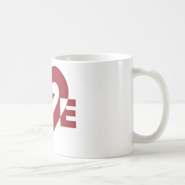 Taza De Café Guay Love Graphic, Burgandy (Derecha)