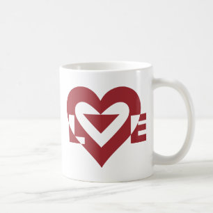 Taza De Café Guay Love Graphic, Burgandy