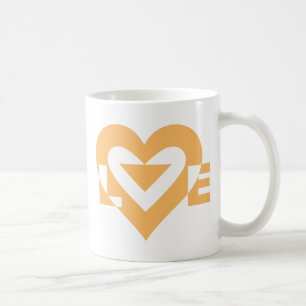 Taza De Café Guay Love Graphic, Naranja