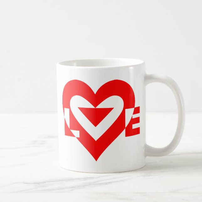 Taza De Café Guay Love Graphic, rojo (Derecha)