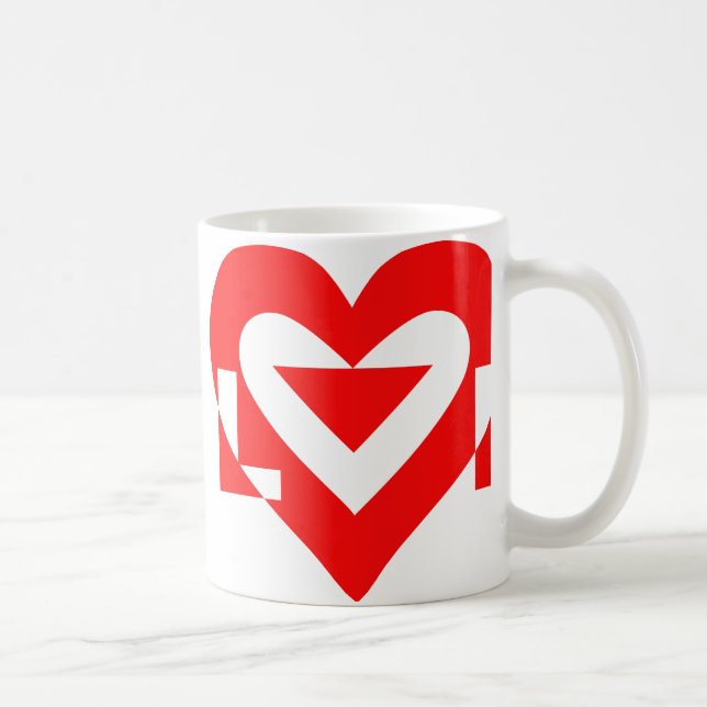Taza De Café Guay Love Graphic, rojo (Derecha)