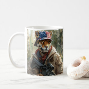 Taza De Café Guay MAGA Big Cat con JAGUAR de armas y camuflaje