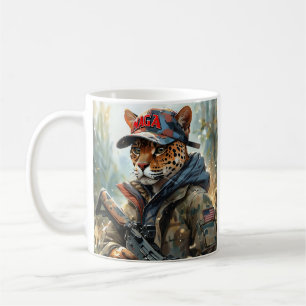 Taza De Café Guay MAGA Big Cat con JAGUAR de armas y camuflaje