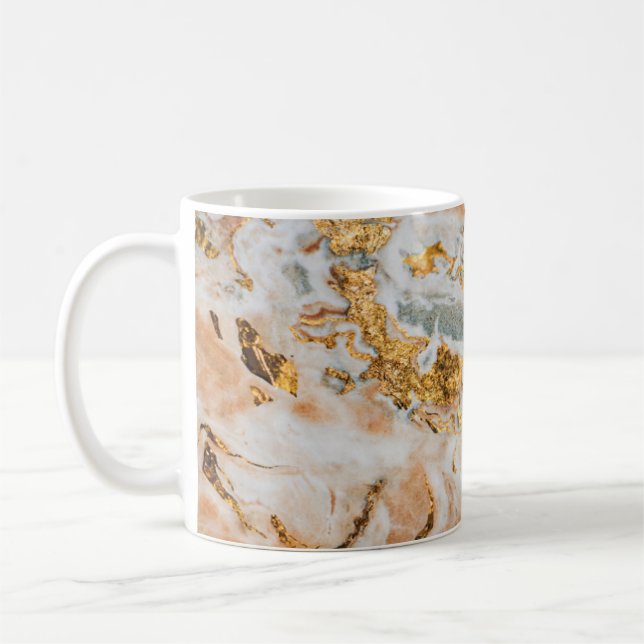 Taza De Café Guay Marble Gold Touch (Izquierda)