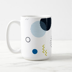 Taza De Café Guay, moderno, moderno, geométrico verde Memphis