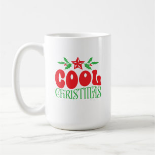 Taza De Café Guay Navidades Mug - Festividad retro en rojo y ro