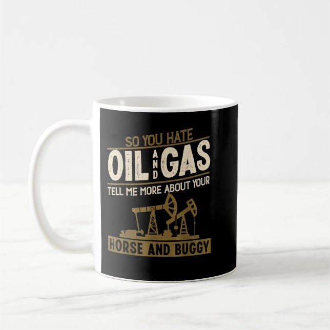 Taza De Café Guay Oilfield Art Hombres Mujeres Trabajando en la (Izquierda)