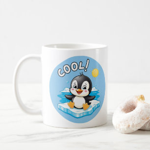 Taza De Café ¡Guay! , Pegatina motivacional, Pegatina pingüino