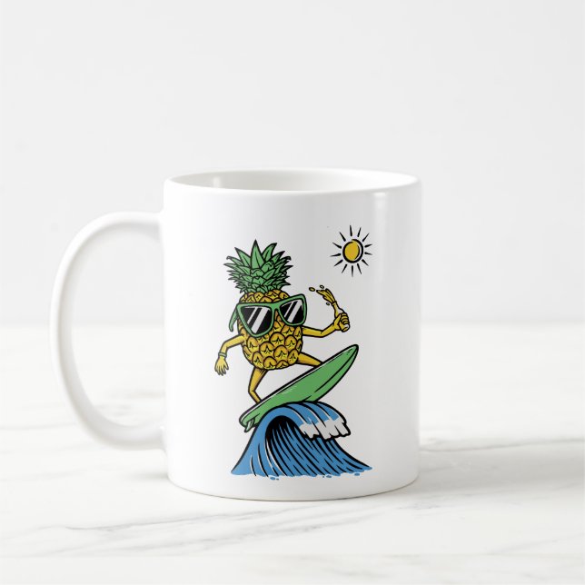 Taza De Café Guay Pineapple está navegando en la playa de Sea V (Izquierda)