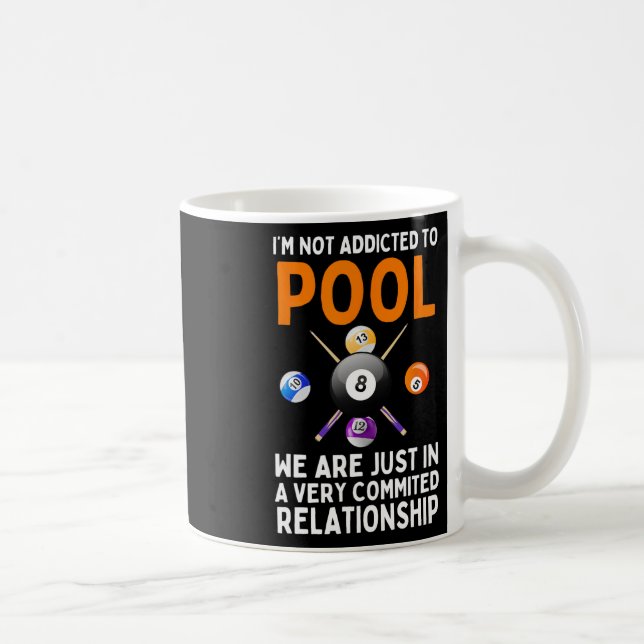 Taza De Café Guay Pool Art Para Hombres Mujeres Niños Billiard  (Derecha)