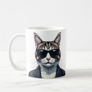 Taza De Café Guay puramente fectamente: gato con sombras