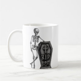 Taza De Café Guay Skeleton con ataúd