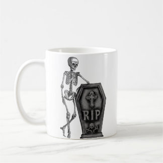 Taza De Café Guay Skeleton con ataúd