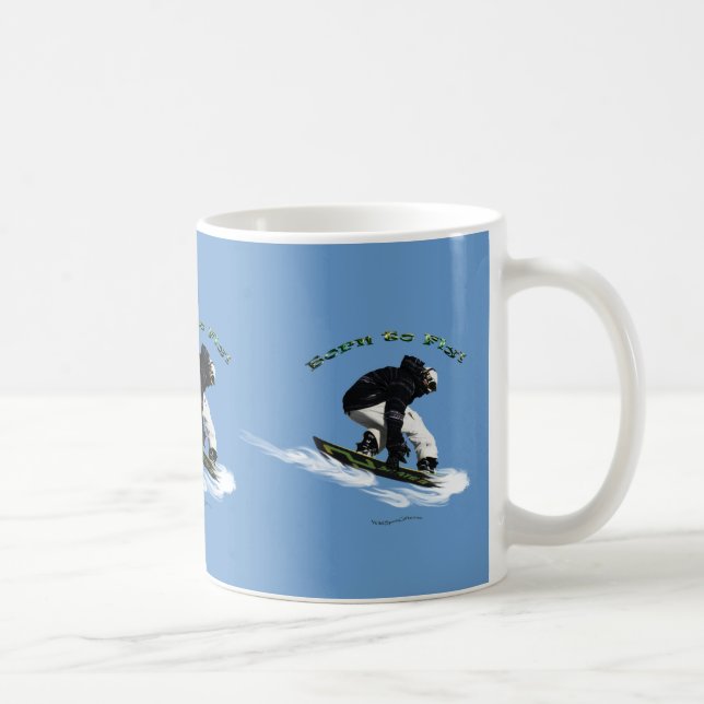 Taza De Café Guay Snow Boarder Winter Sports Beber Mug (Derecha)