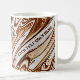 Taza De Café Guay, texto personal de moda de la banda de mármol