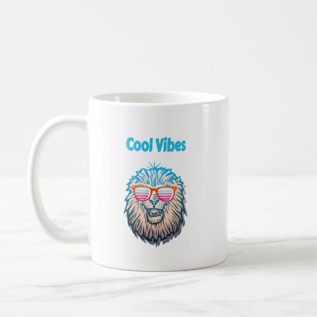 Taza De Café Guay Vibes Lion Coffee Mug (Izquierda)