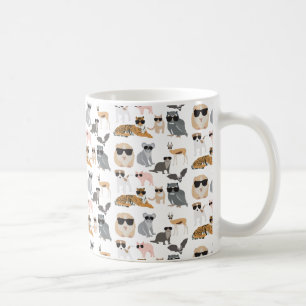 Taza De Café Guay y animales divertidos con gafas de sol
