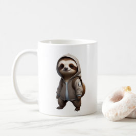Taza De Café Guay y el Ilustracion Adorable Sloth