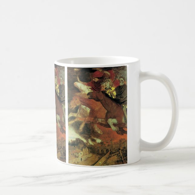 Taza De Café Guerra de Arnold Bocklin, Bella Artes del Simbolis (Derecha)