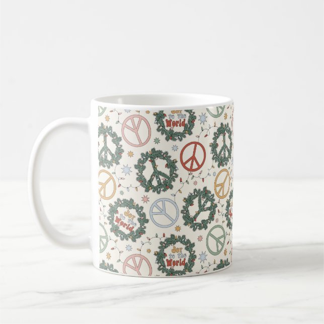 Taza De Café Guerras de paz y alegría para el patrón mundial (Izquierda)