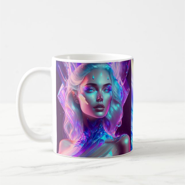 Taza De Café Guerrera Princesa Diosa de Hielo Personalizada (Izquierda)