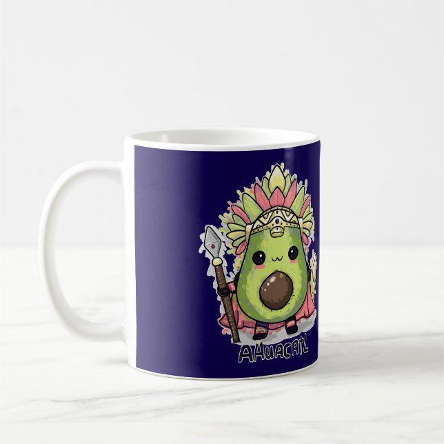 Taza De Café Guerrero Ahuacatl Azteca Aguacado (Izquierda)
