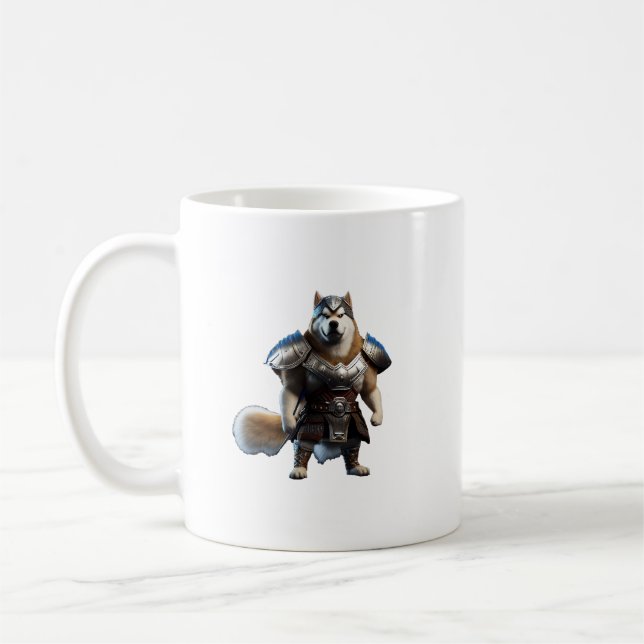 Taza De Café Guerrero Alaskan Malamute Perro, perro militar de  (Izquierda)
