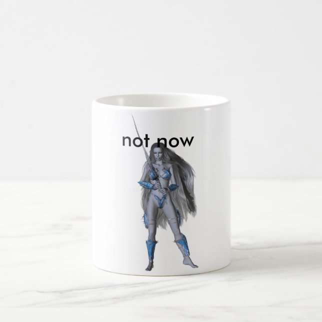 Taza De Café guerrero azul, no ahora (Centro)