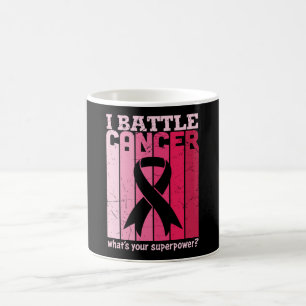 Taza De Café Guerrero de apoyo a sobreviviente de cáncer de cin