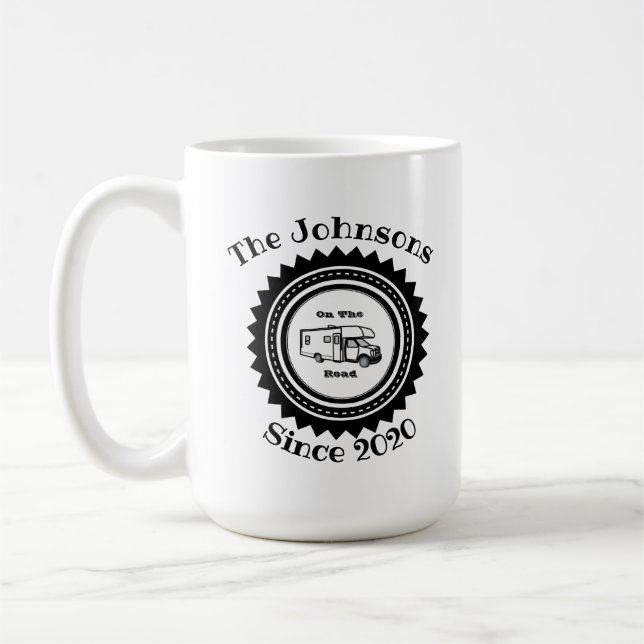 Taza De Café Guerrero de carretera Coffee Mug Clase C con nombr (Izquierda)