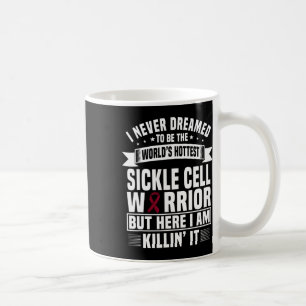 Taza De Café Guerrero de células falciformes dice humor a raya