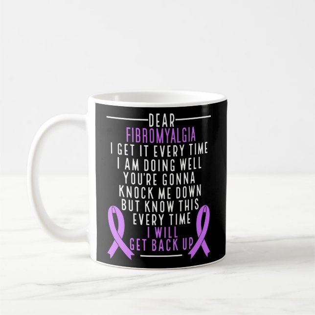 Taza De Café Guerrero de Fibro recuperaré Fibromialgia Awar (Izquierda)