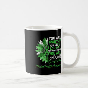 Taza De Café Guerrero de la conciencia de la salud mental motiv