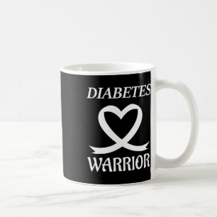 Taza De Café Guerrero de la diabetes Cinta del corazón Sensibil