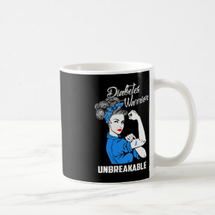 Taza De Café Guerrero de la diabetes irrompible Conciencia sobr
