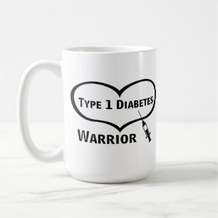 Taza De Café Guerrero de la diabetes tipo 1 con jarabe de café