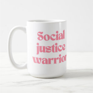 Taza De Café Guerrero de la Justicia Social Cita Femenina Linda